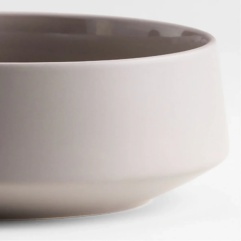 New! Crate&Barrel Porcelain Soup Bowl in Taupe